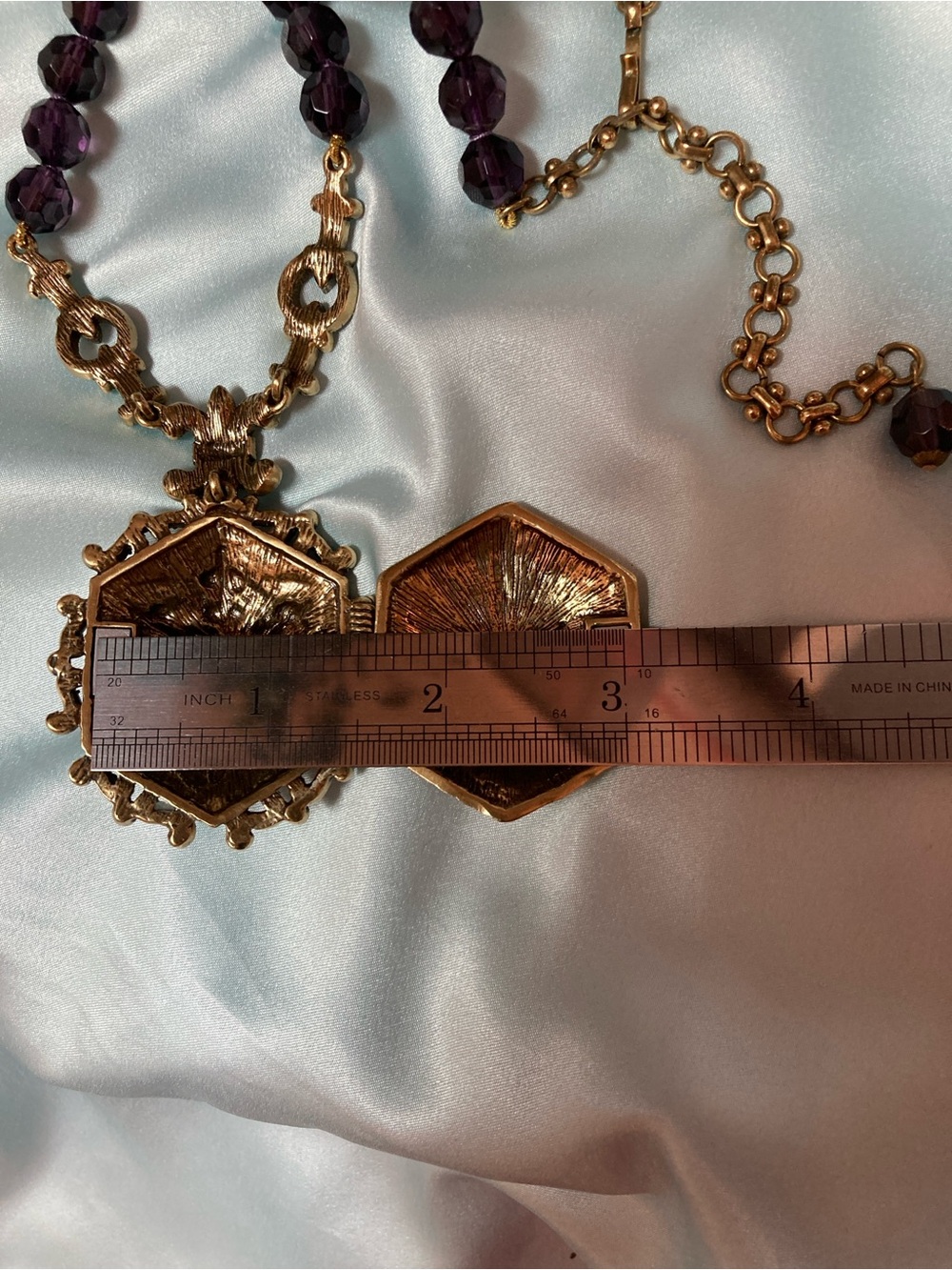 Heidi Daus Unforgettable Crystal Lavaliere Locket Pendant Necklace New - Picture 6 of 8